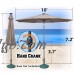 Strong Camel 10' Solar Lighted Patio Umbrella 40 LED Light Market Aluminium with Tilt and Crank Parasol Table Round Umbrella Sunshade (Tan)   569342025